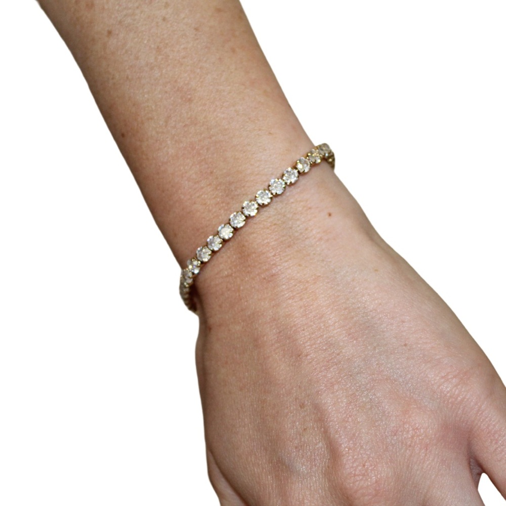 Elegant Gold Tennis Bracelet